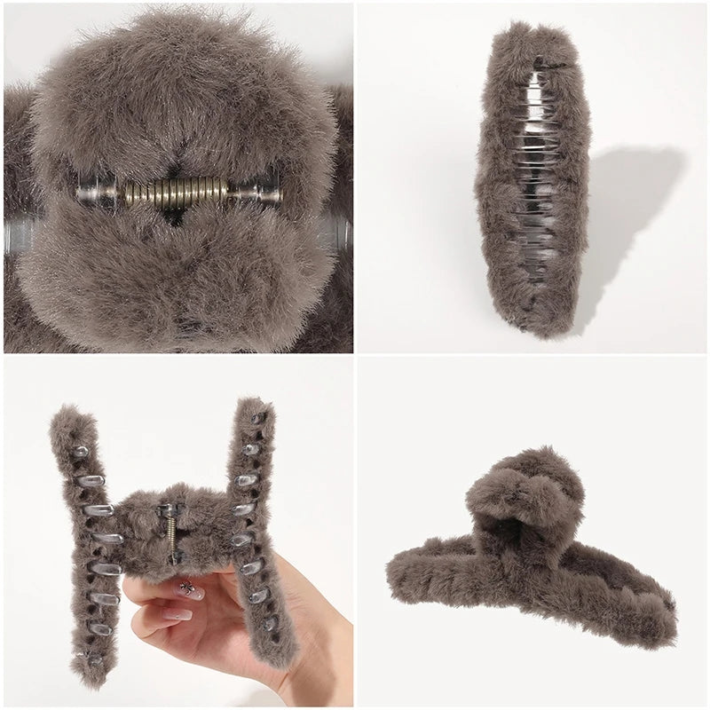 [Clearance] - Plush Faux Fur Hair Claw