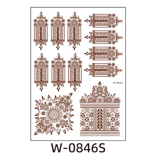 Henna Tattoo Stickers- W-0846S