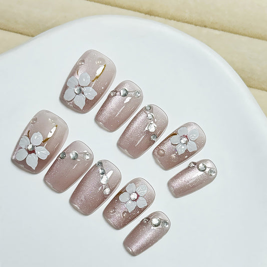 Purely Handmade 10 PCs Nail Set- T050