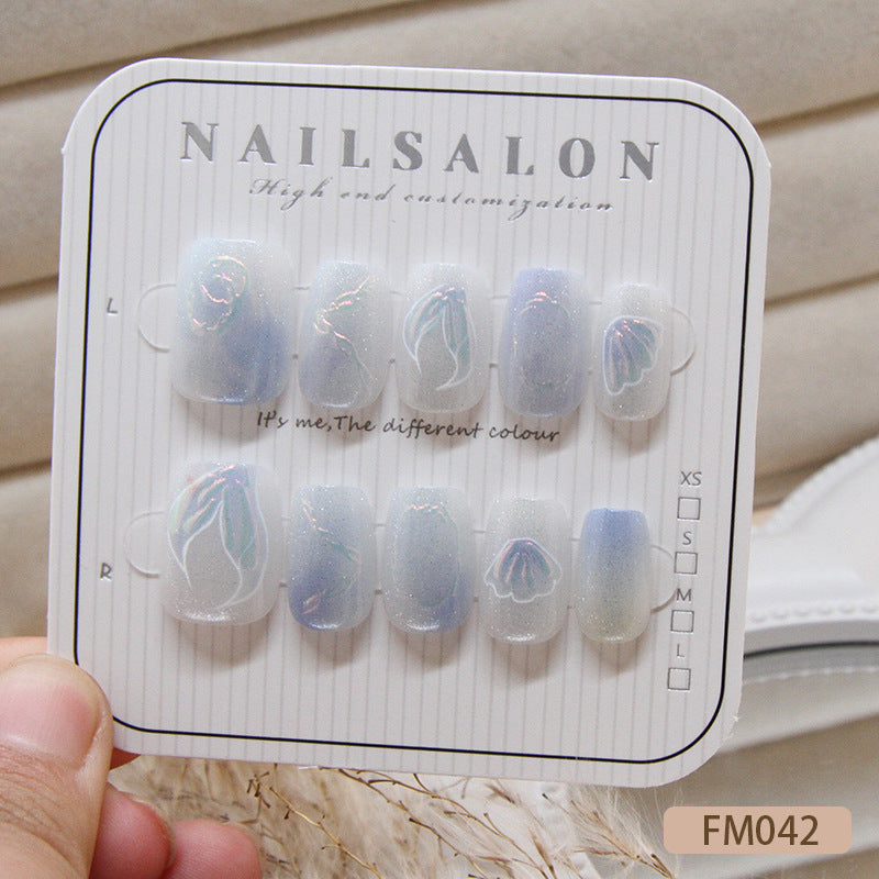 Purely Handmade 10 PCs Nail Set- T042