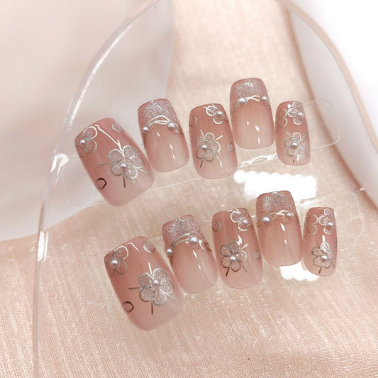 Purely Handmade 10 PCs Nail Set- T028