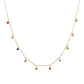 Round Zircon 5 Beads Necklace- 18K Gold Plated- GPY03