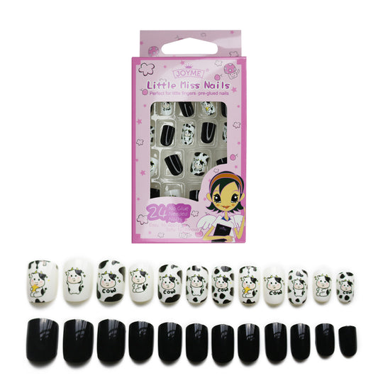 24 PCs Pre-Glued Kids Nails- CM33