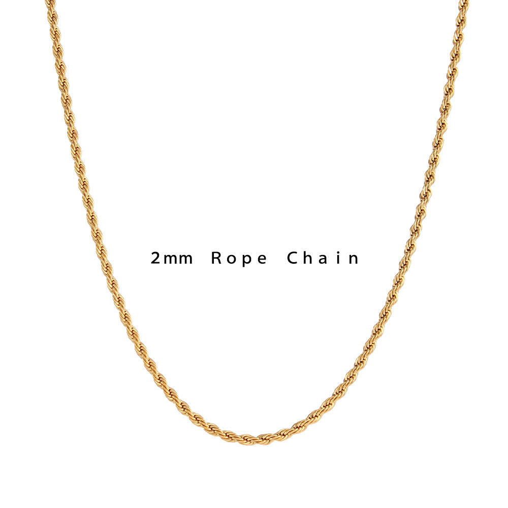 18K Gold Plated Twisted Chain