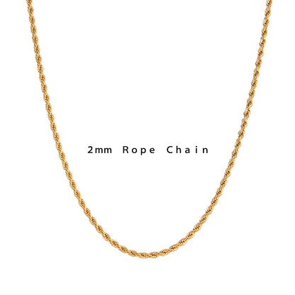 18K Gold Plated Twisted Chain