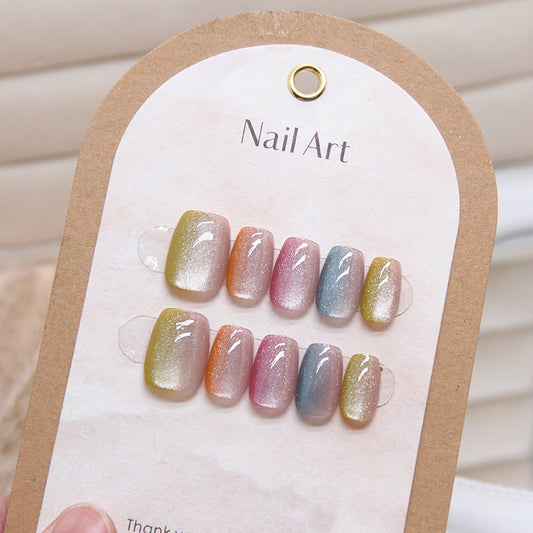 Purely Handmade 10 PCs Nail Set- T025