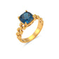 18K gold hollow strap chain zircon ring- GPY06