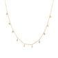 Round Zircon 5 Beads Necklace- 18K Gold Plated- GPY03