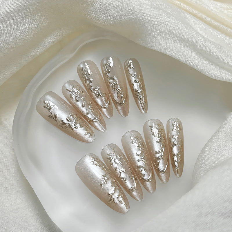 Purely Handmade 10 PCs Nail Set- T043