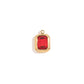 Square Glass Pendant- 18k Gold Plated