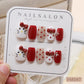 Purely Handmade 10 PCs Nail Set- T047