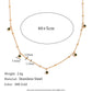 Round Zircon 5 Beads Necklace- 18K Gold Plated- GPY03