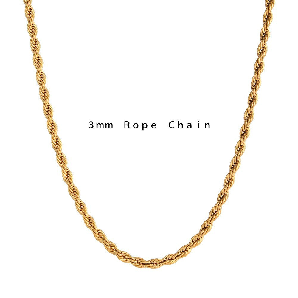 18K Gold Plated Twisted Chain