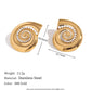 Snail Shell imitation Pearl Earrings- 18K Gold Plated