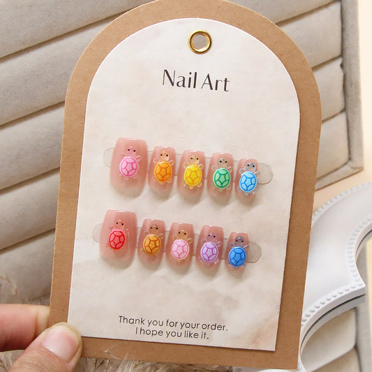 Purely Handmade 10 PCs Nail Set- T072