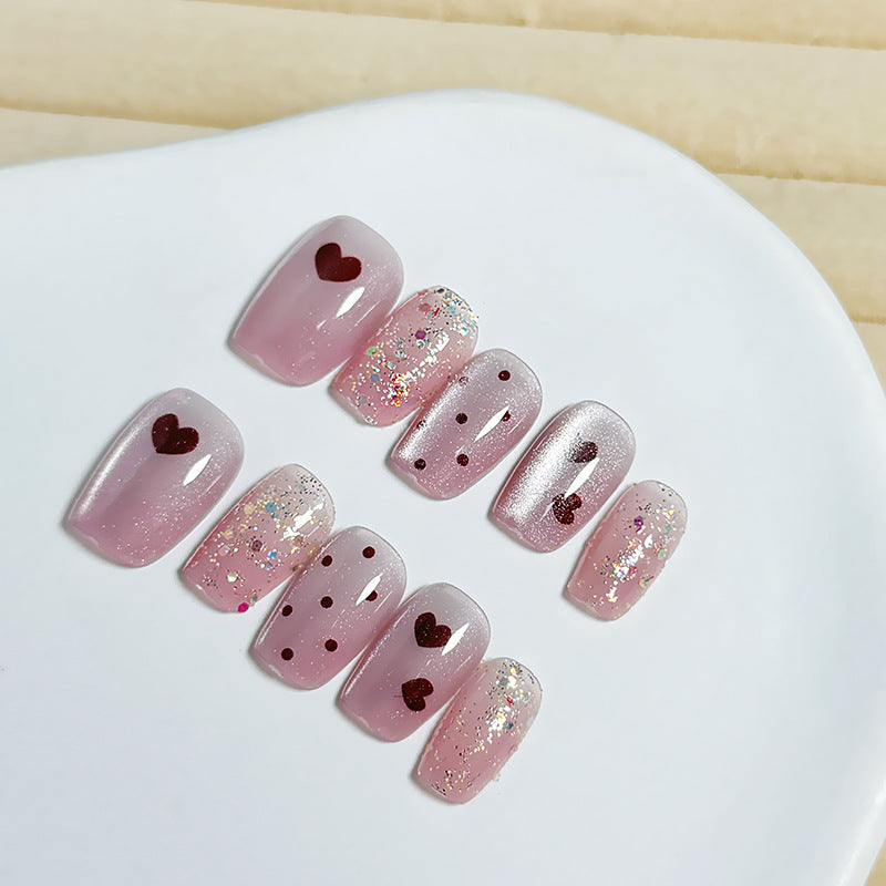 Purely Handmade 10 PCs Nail Set- T058