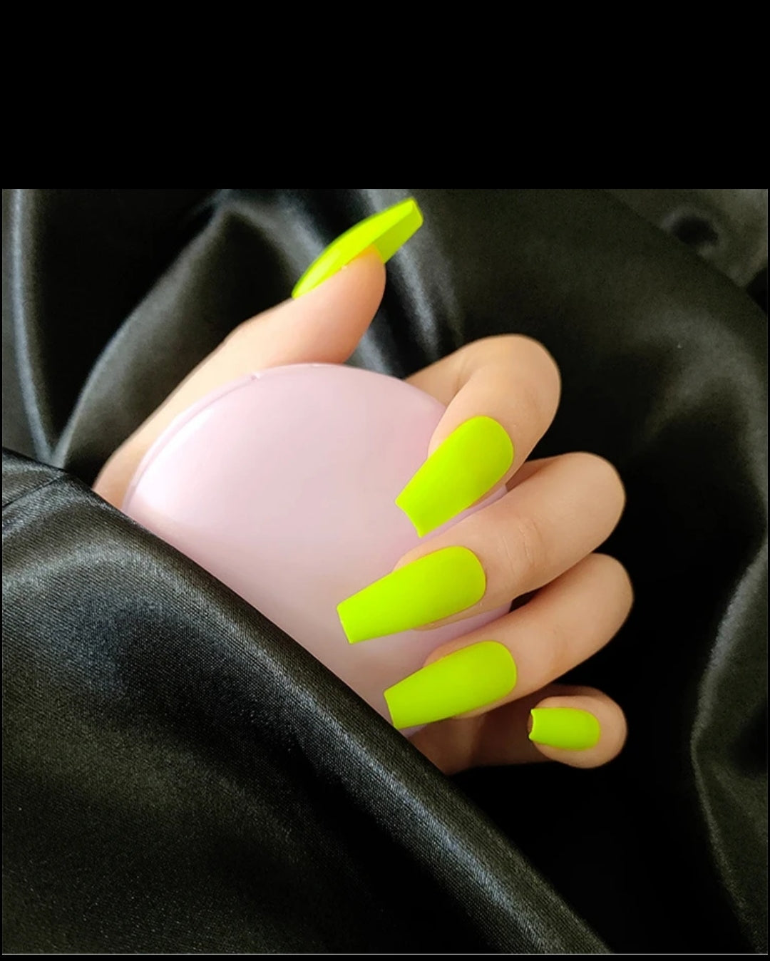 Glossy Medium Ballerina- Neon green- MB24