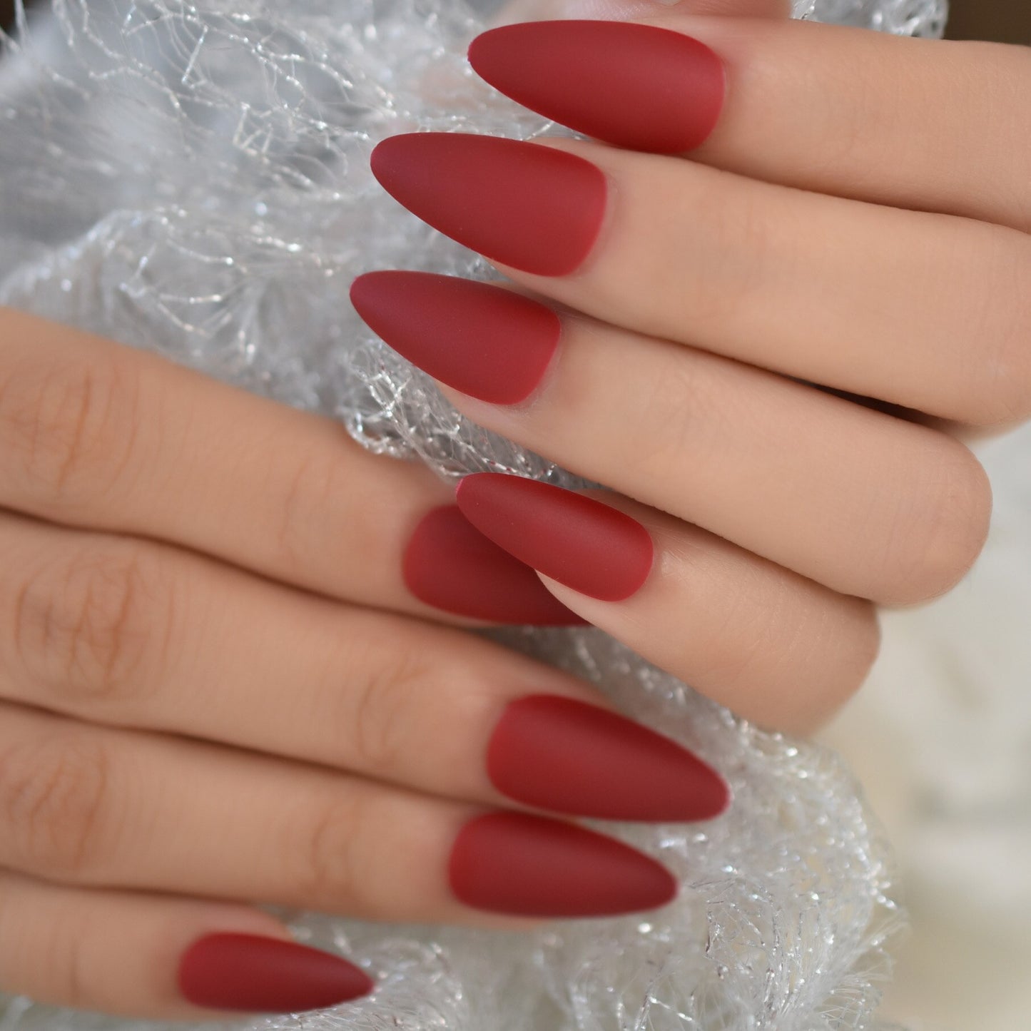 Matte Almond- Deep Red- ALM09