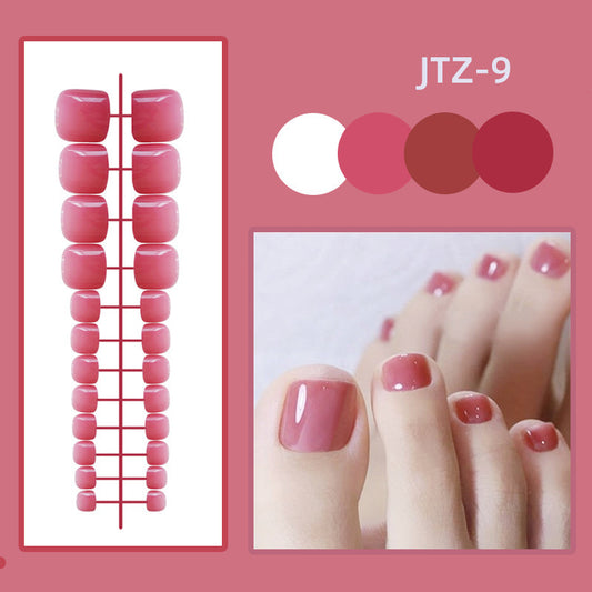 Glossy Toe Nails- Light Pink- JTZ9