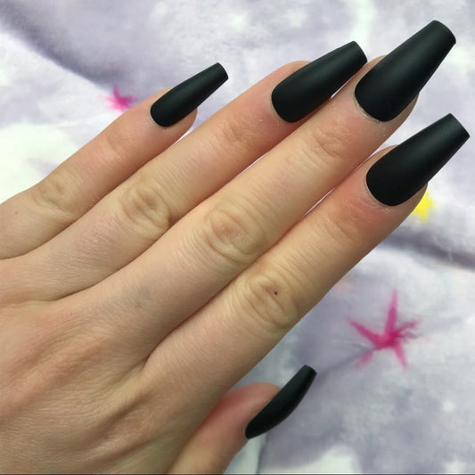 Matte Medium Ballerina- Black- MB20