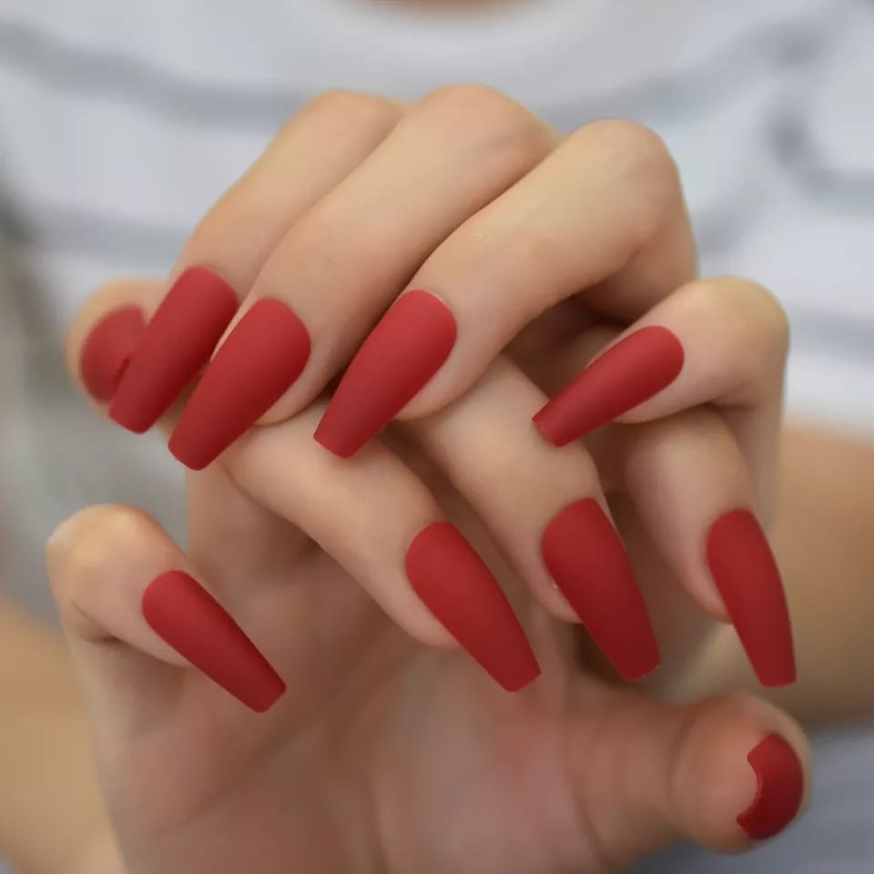 Matte Medium Ballerina- Red- MB16